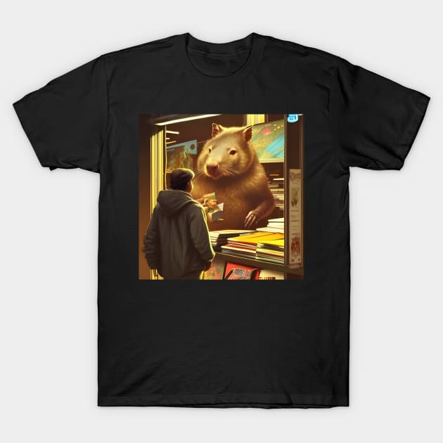 Visiting the local comic shop T-Shirt by TheWombatsDen